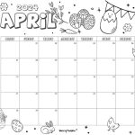 Free Printable April 2024 Calendars Coloring Calendar Free Printable