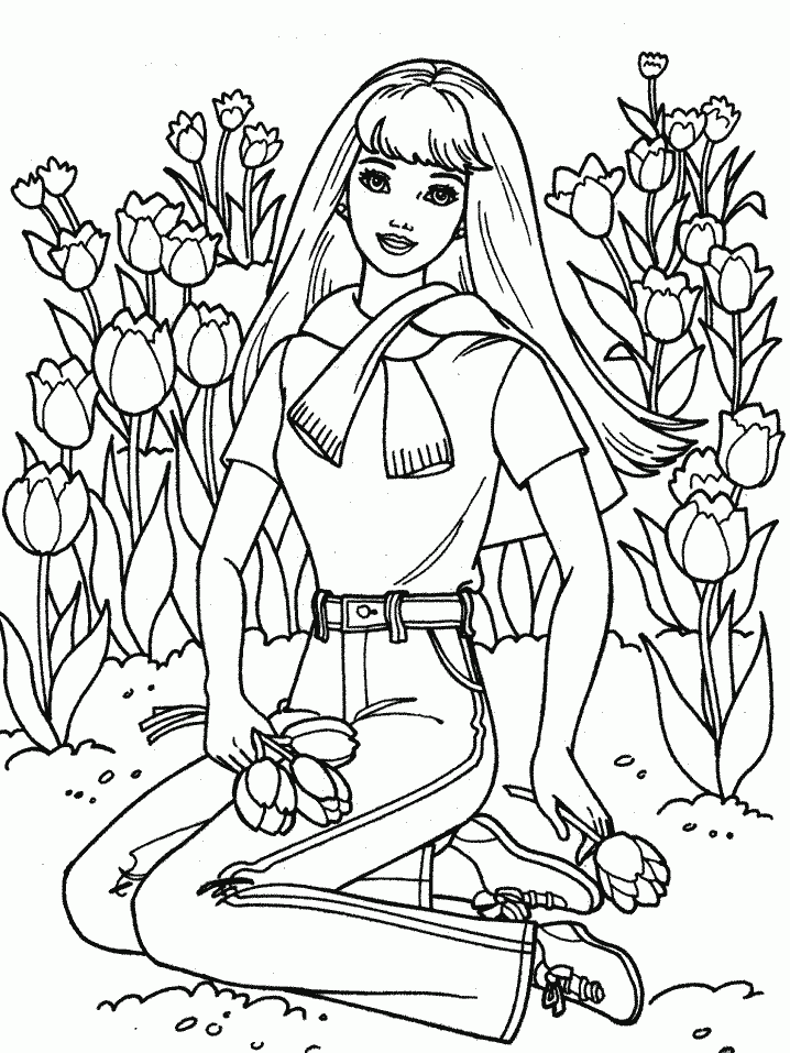 printable coloring pages for kids barbie