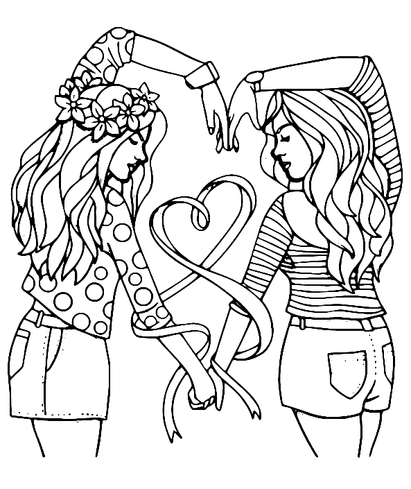 Free Printable Best Friends Coloring Pages Infoupdate