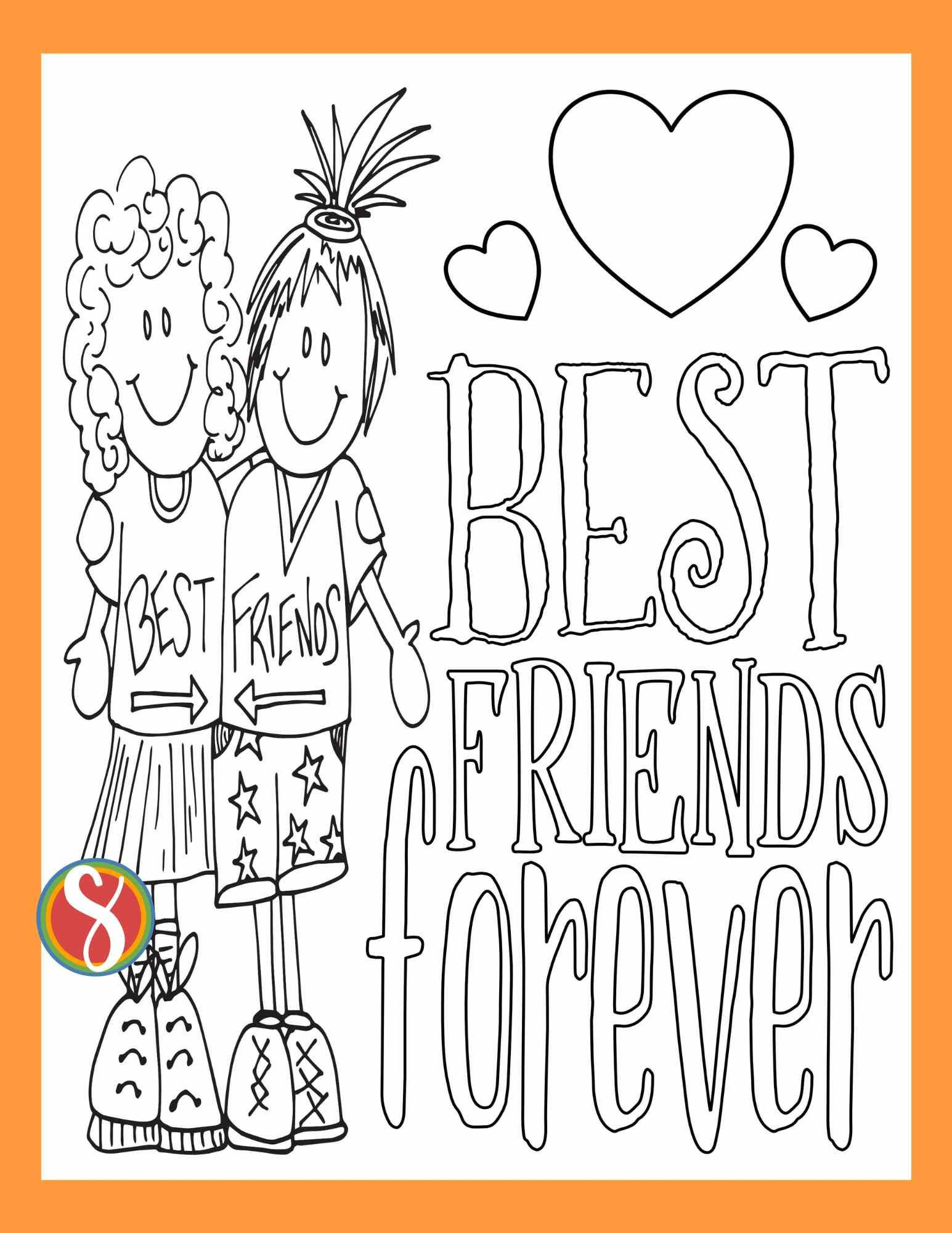 Free Printable Best Friends Coloring Pages Infoupdate