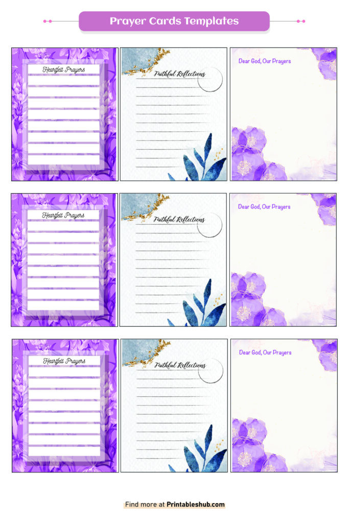 Free Printable Blank Prayer Card Templates PDF Included Printables Hub