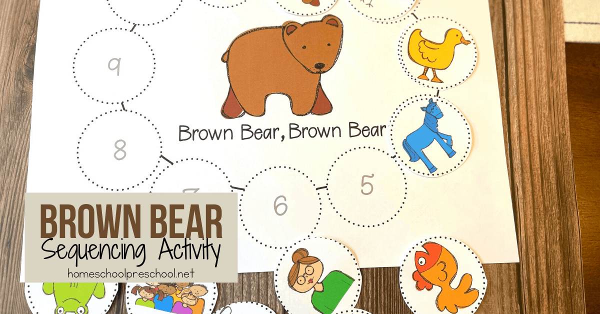 free printable brown bear activities for toddlers