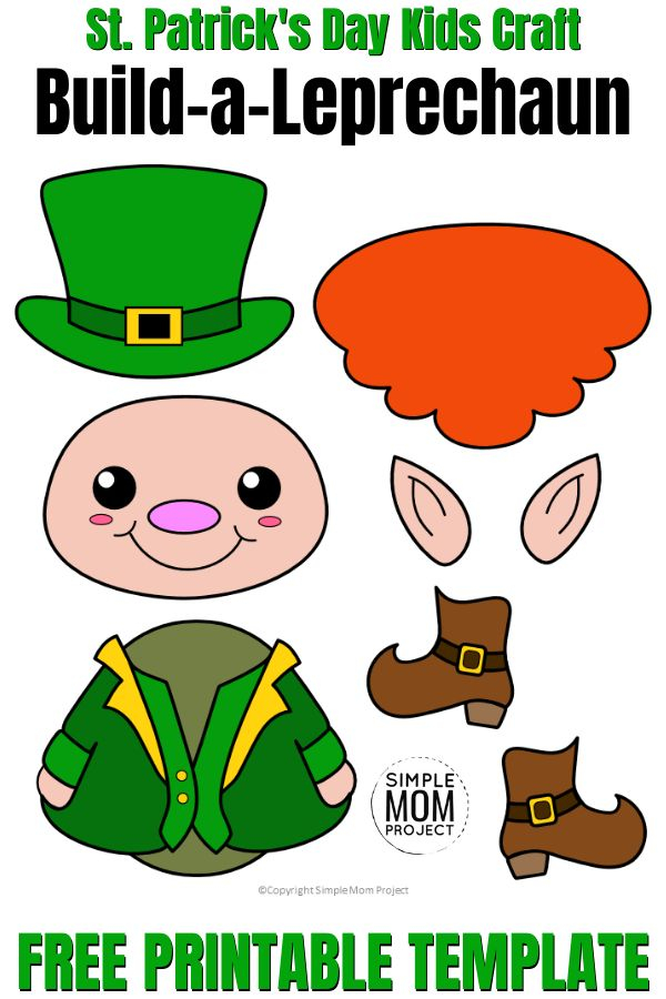 Free Printable Build a Leprechaun St Patrick 39 s Day Craft St Patrick 
