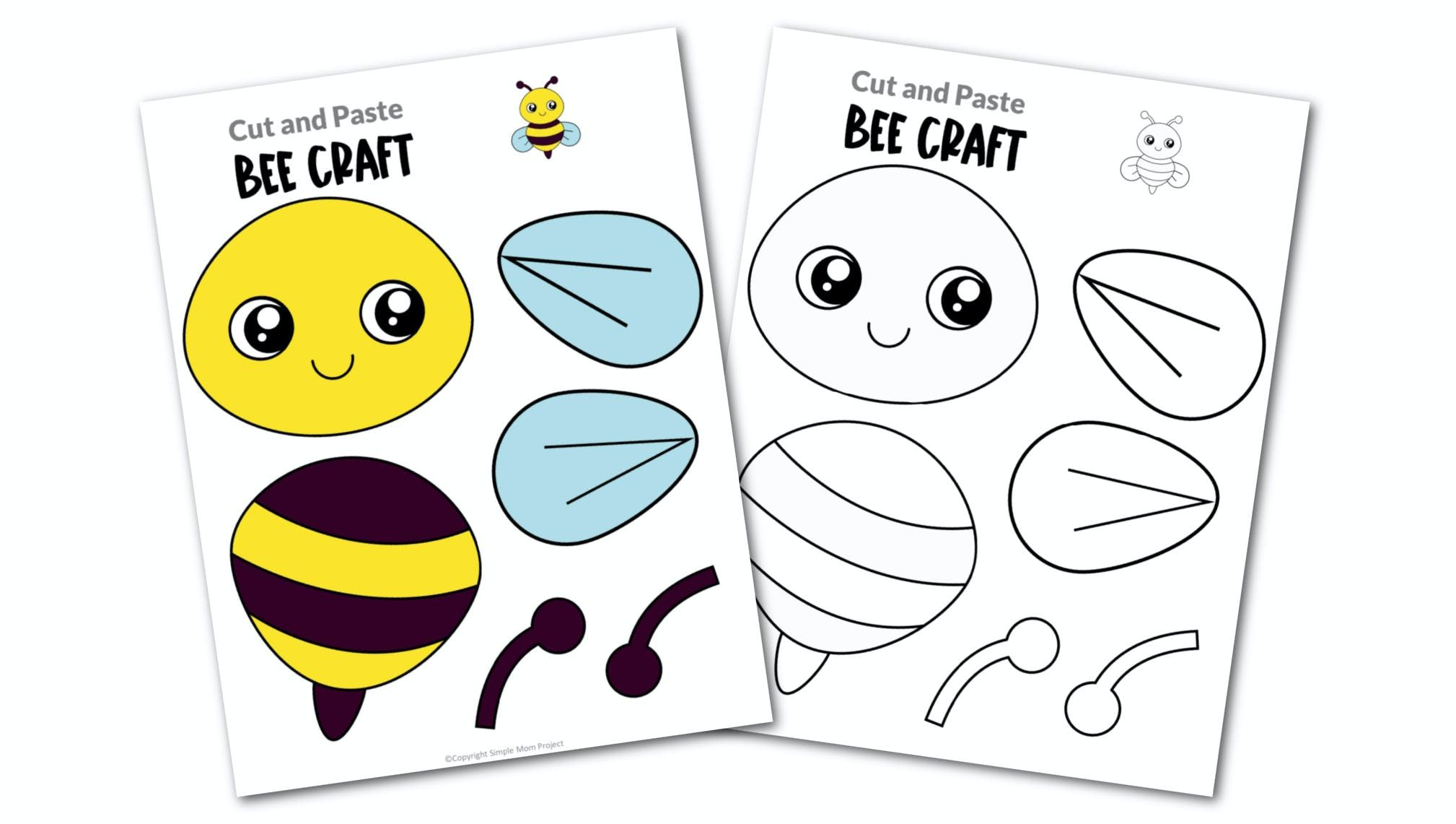 Free Printable Bumble Bee Craft Template Artofit