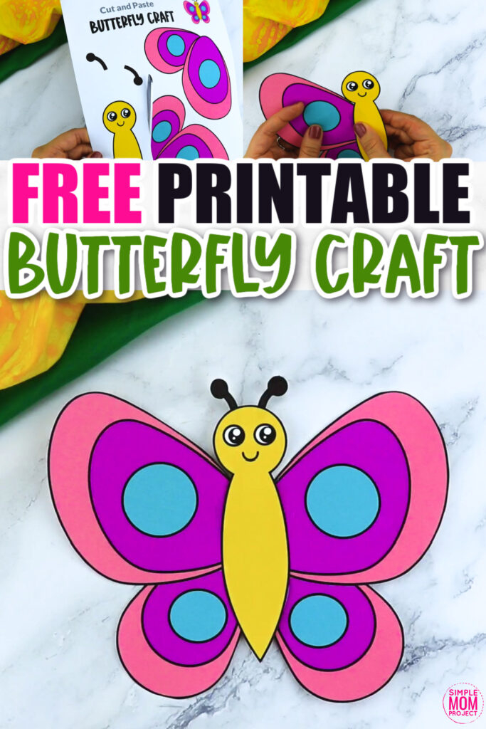 Free Printable Butterfly Craft Template Simple Mom Project
