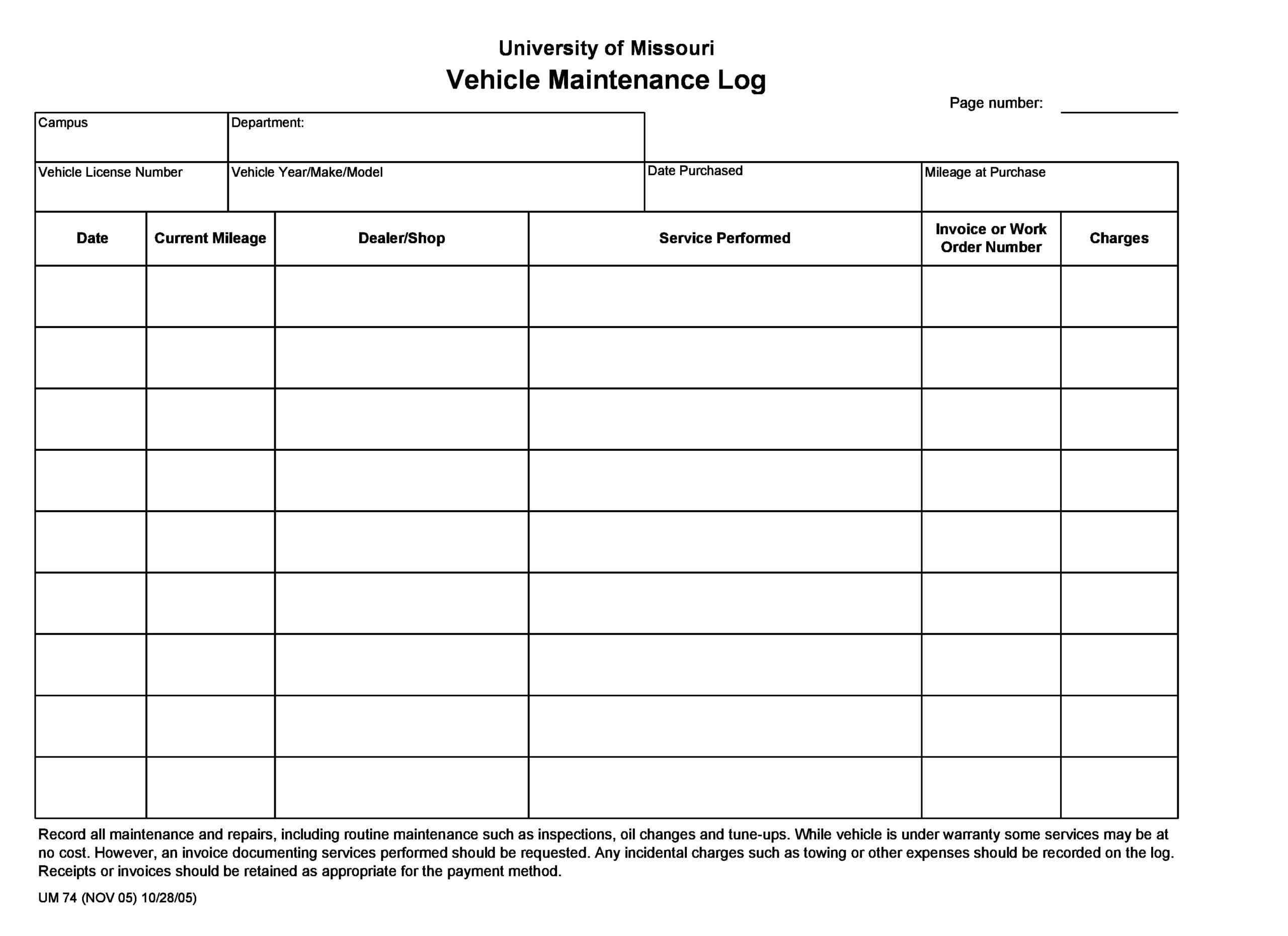 Free Printable Car Repair Form Printable Forms Free Online