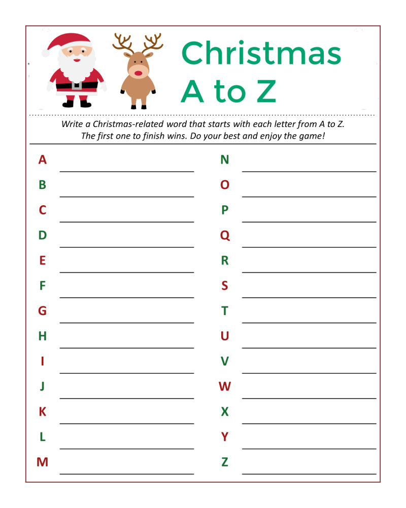 Free Printable Christmas Activities Printable JD