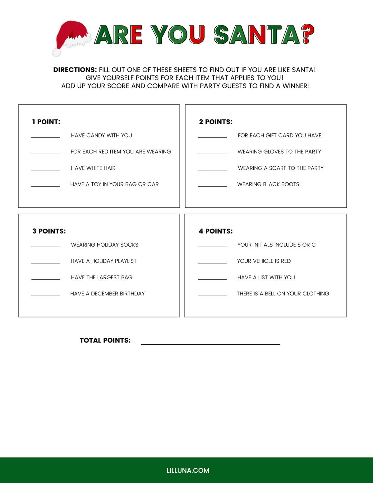 FREE Printable Christmas Games 4 FREEBIES Lil 39 Luna