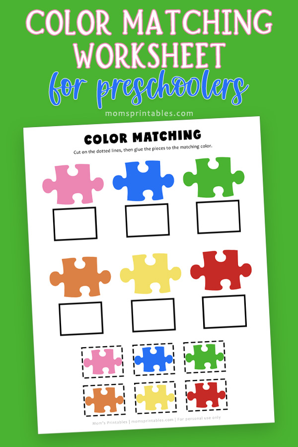 Free Printable Color Matching Worksheet Mom 39 s Printables