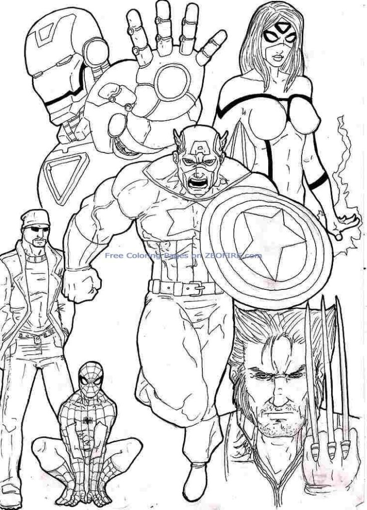 Free Printable Coloring Pages Avengers Coloring Home