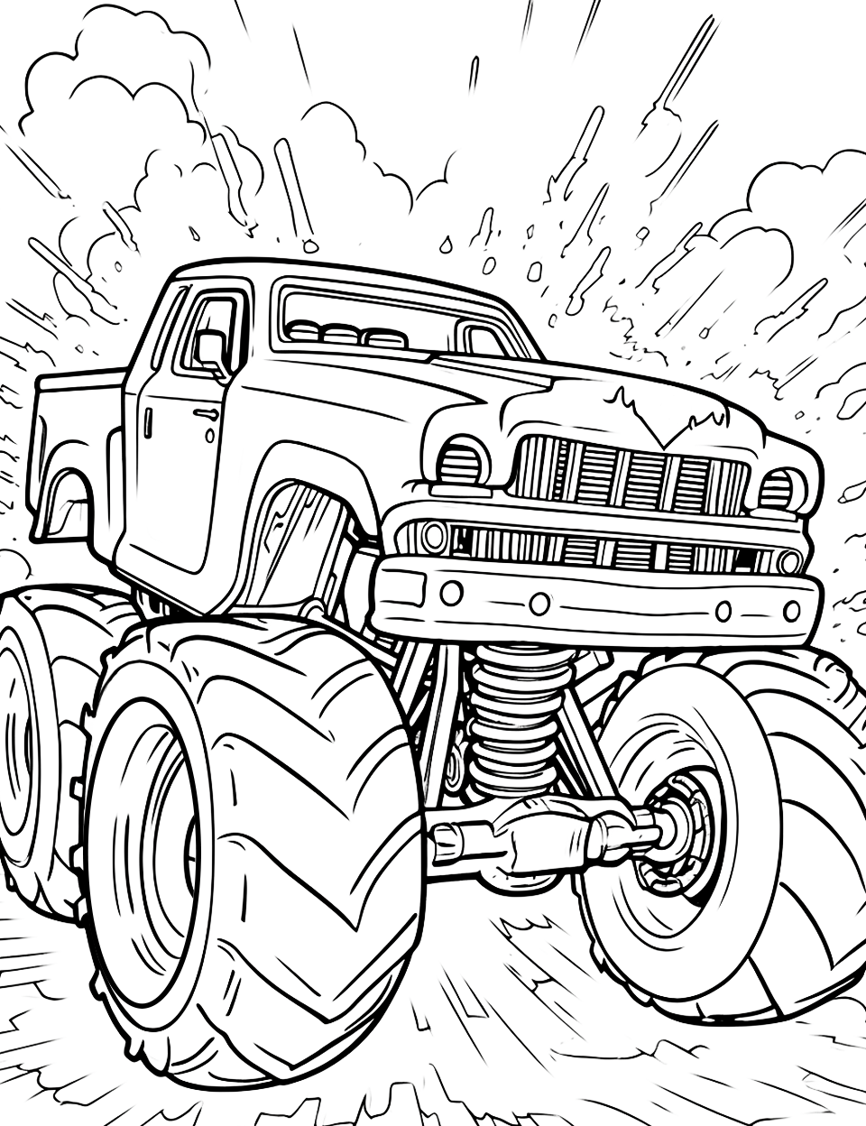 printable coloring pages trucks