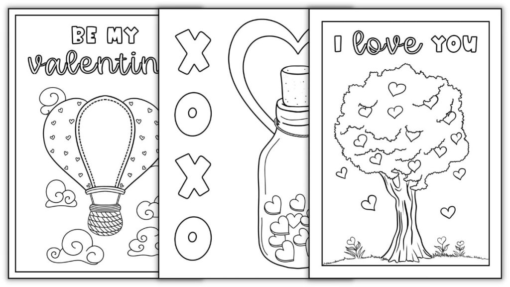 Free Printable Coloring Valentines Day Cards For Kids 40 OFF