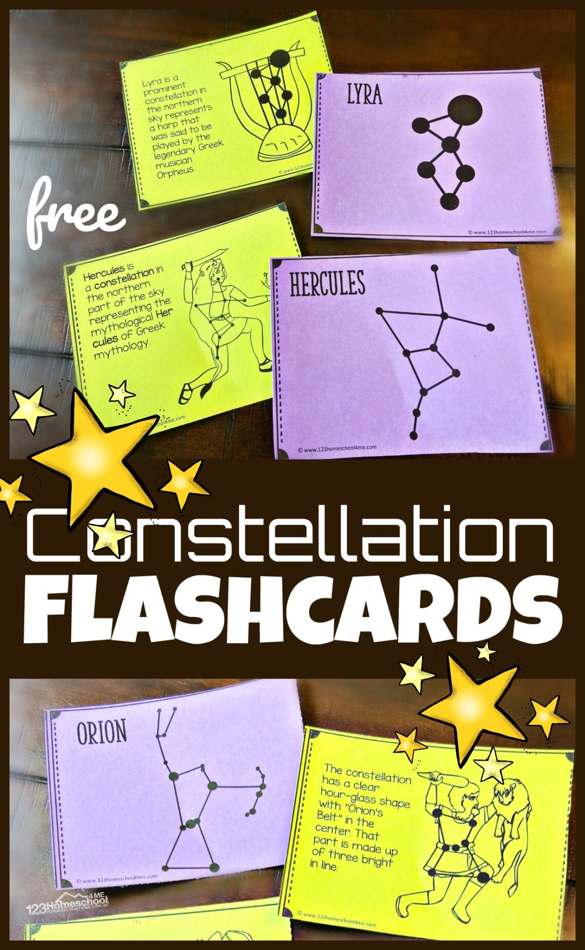 FREE Printable Constellation Flashcards