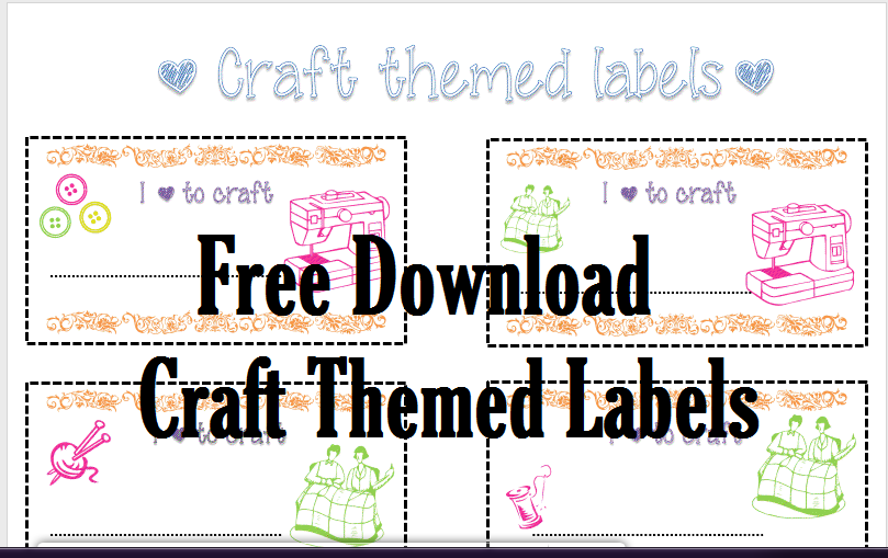 FREE Printable Craft Labels Printable Labels