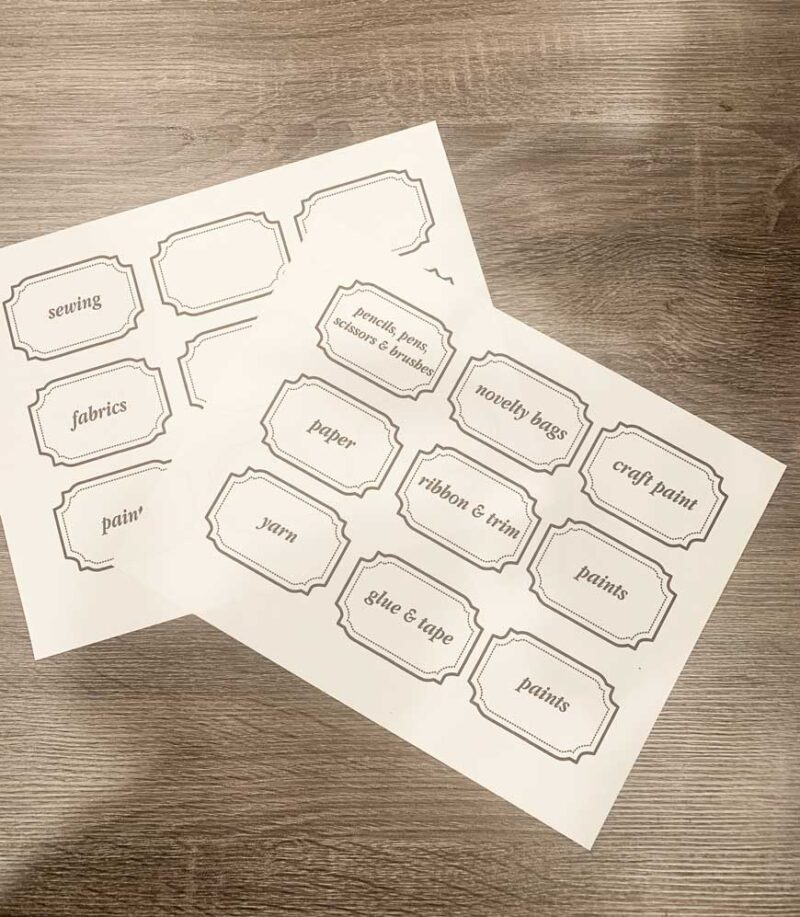Free Printable Craft Labels That Help Organize Double Arrow Designs