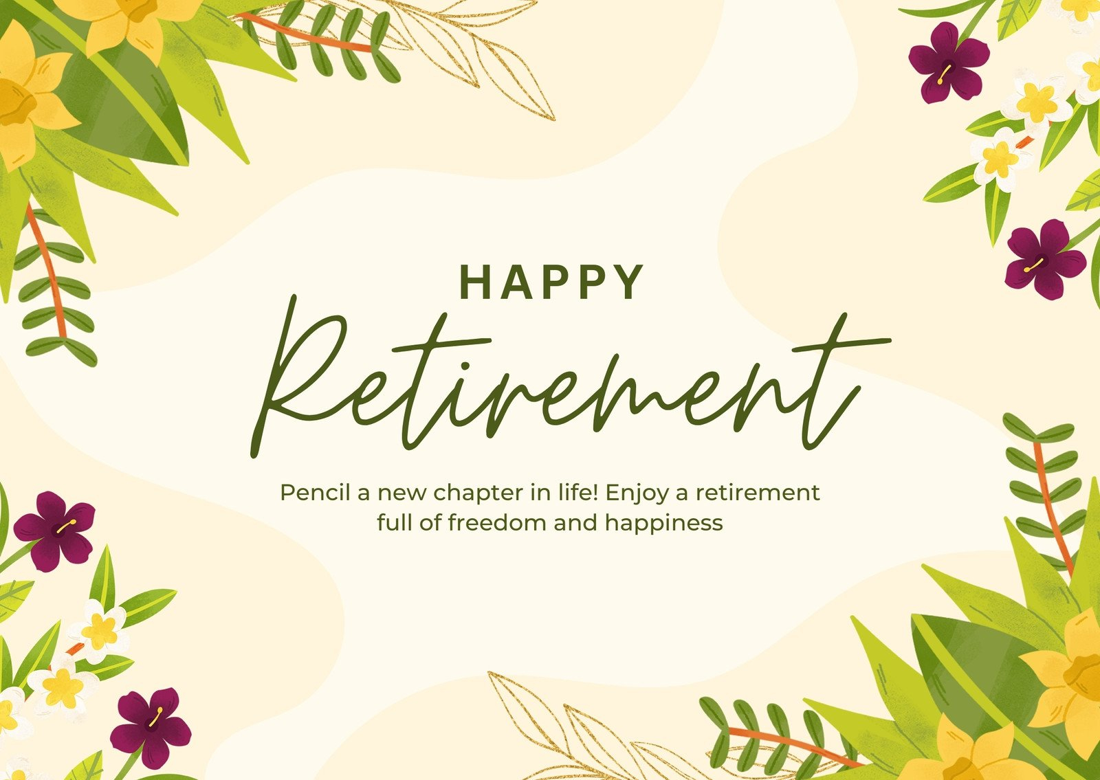 Free Printable Customizable Retirement Card Templates Canva 