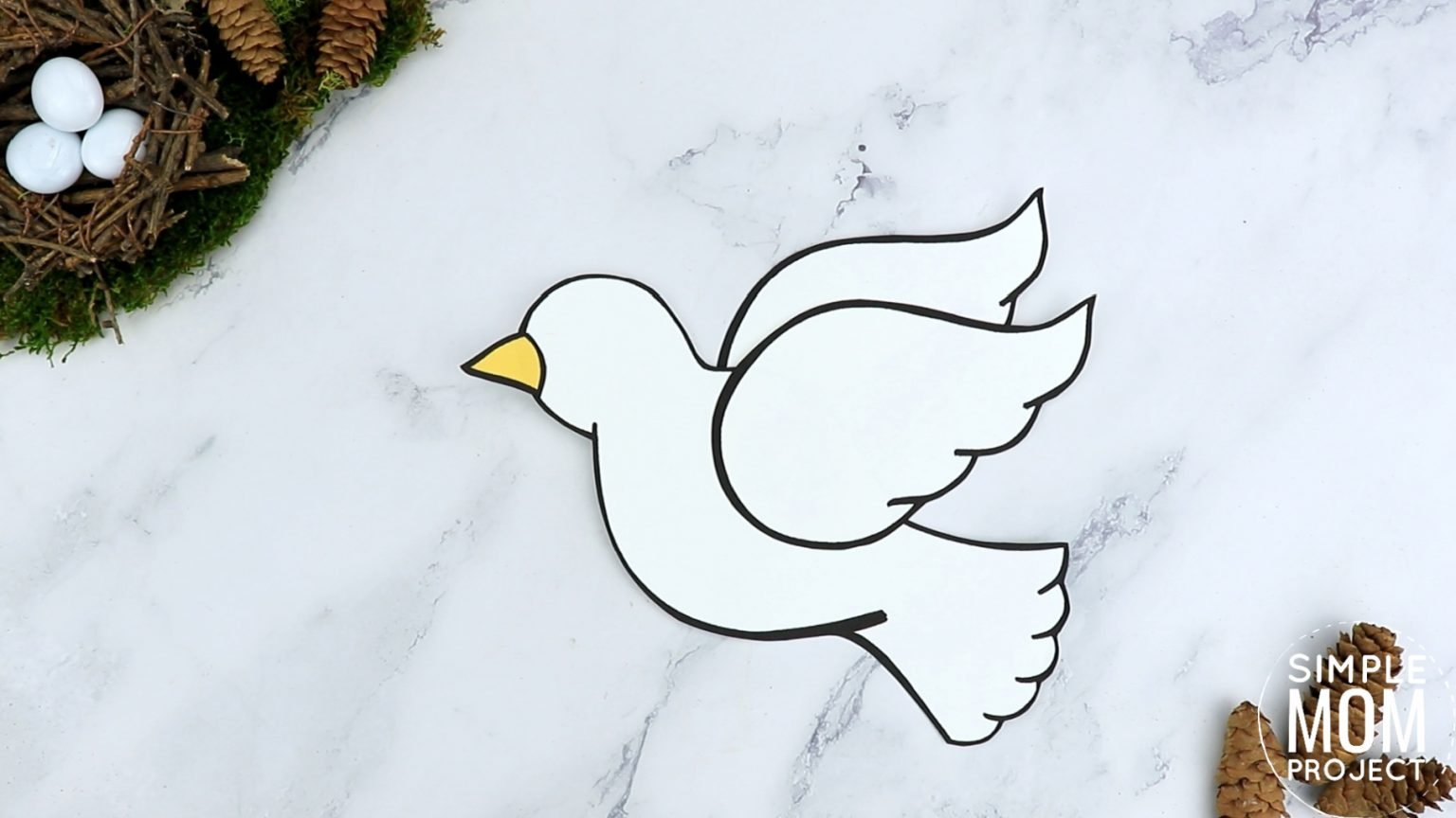 Free Printable Cut And Paste Dove Craft For Kids With Dove Template 