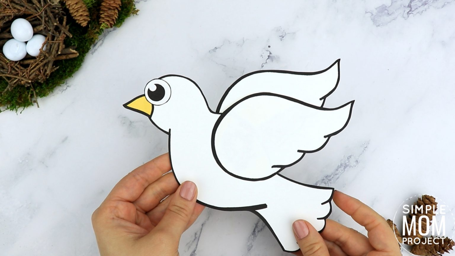 Free Printable Cut And Paste Dove Craft For Kids With Dove Template 