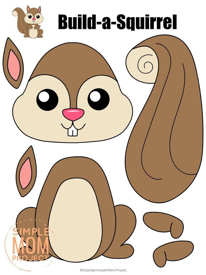 Free Printable Cut And Paste Squirrel Craft For Kids Artofit
