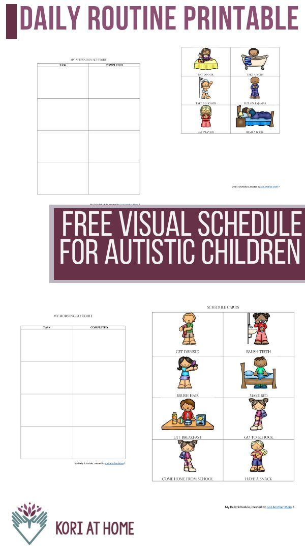 Free Printable Daily Schedule For Autistic Kids Foptcast