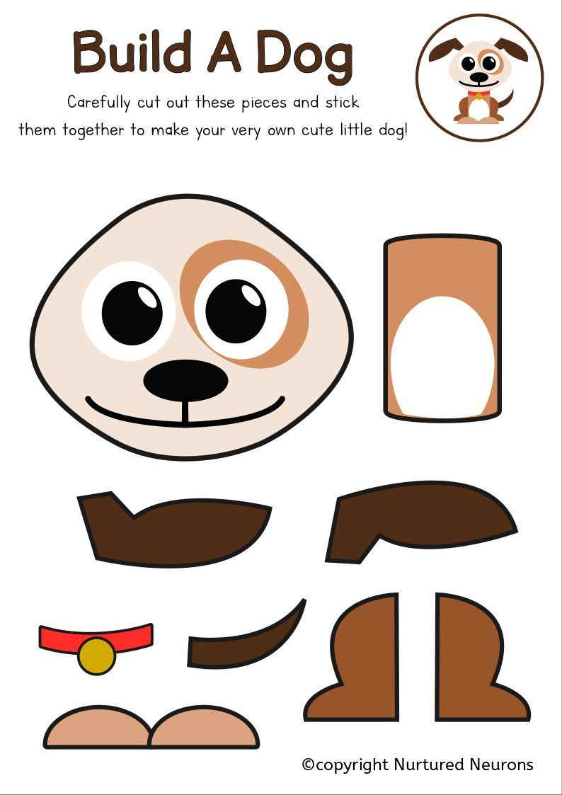 Free Printable Dog Craft Template Artofit