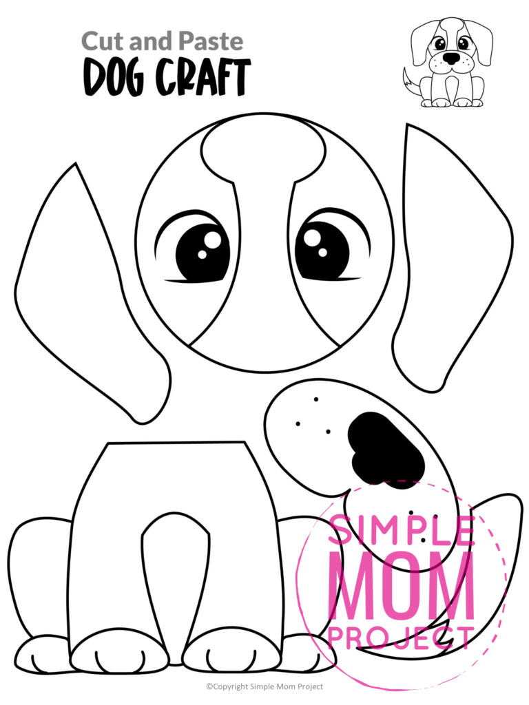 Free Printable Dog Craft Template Simple Mom Project