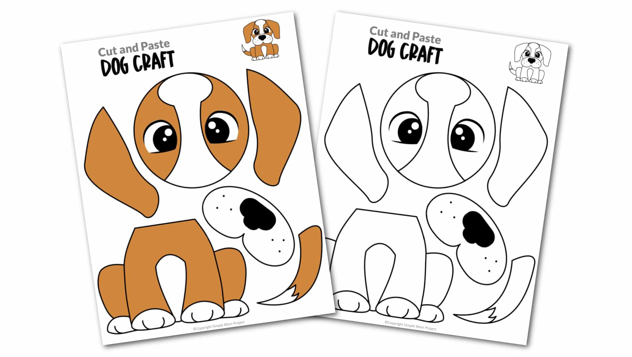 Free Printable Dog Craft Template Simple Mom Project