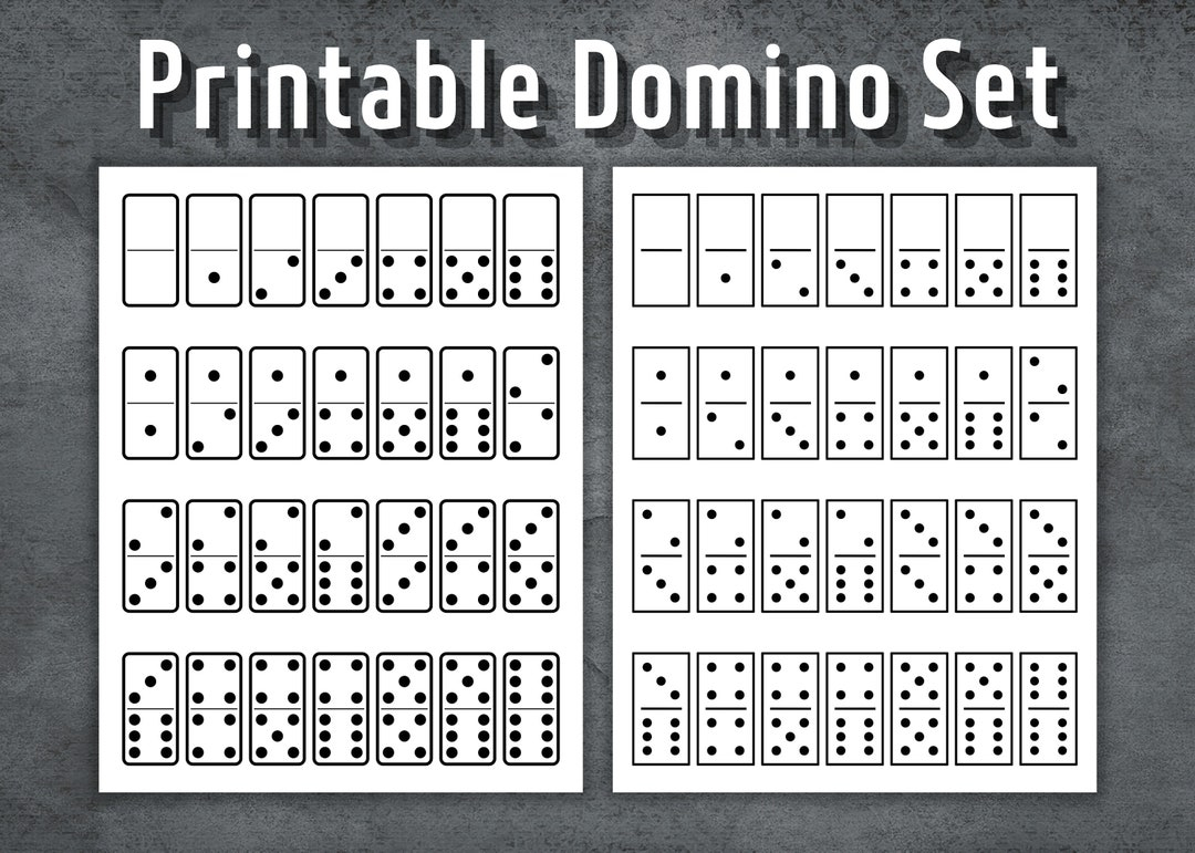 printable domino cards