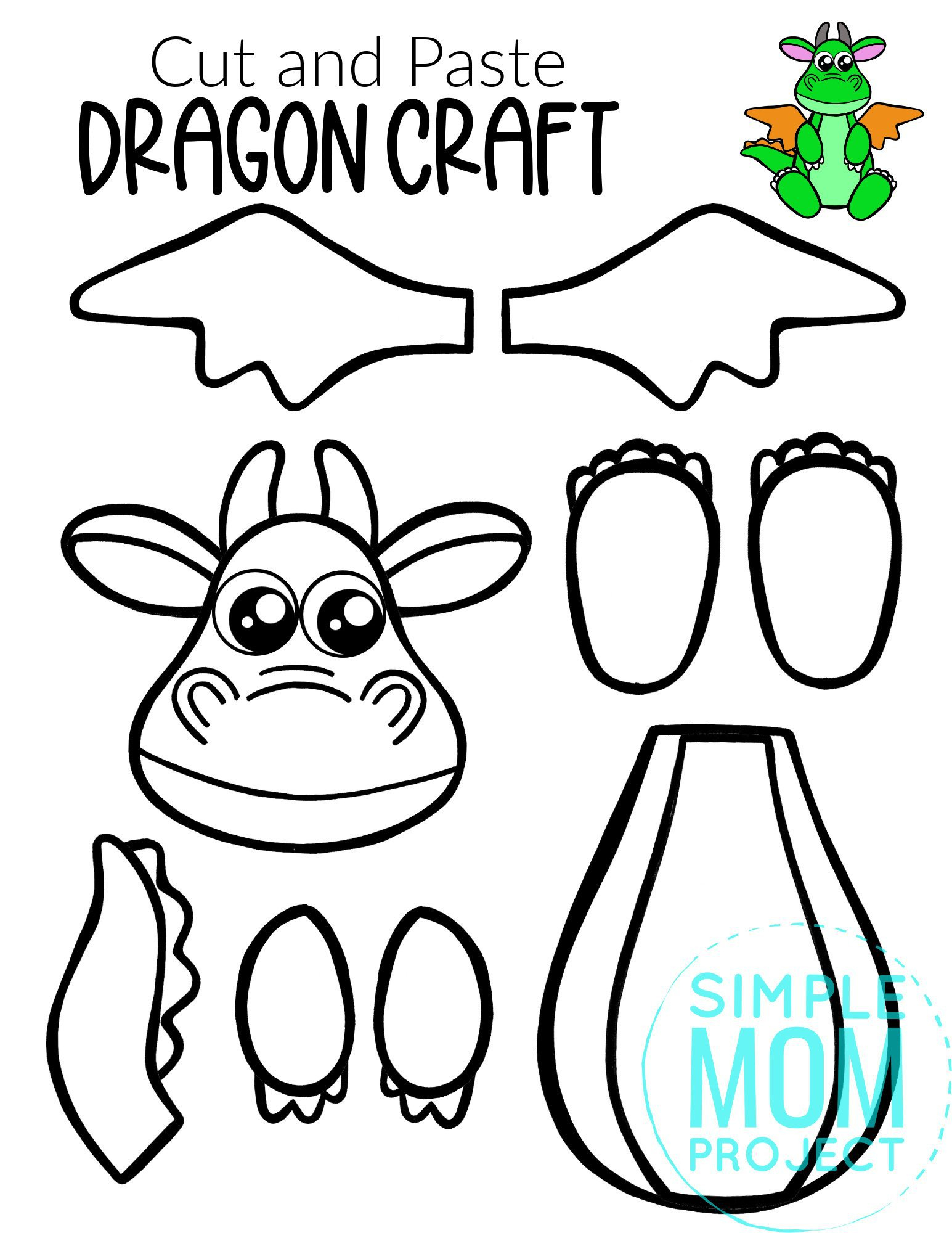 Free Printable Dragon Craft Template