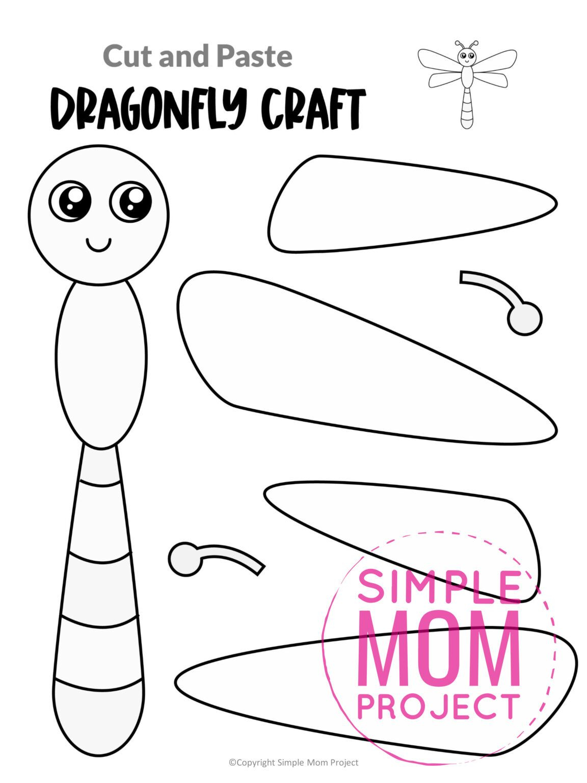 Free Printable Dragonfly Craft Template Artofit