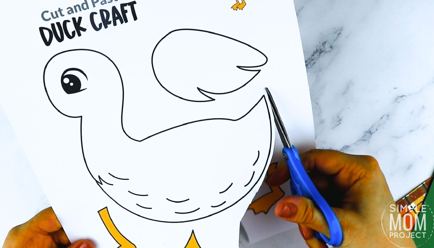 Free Printable Duck Craft Template Simple Mom Project