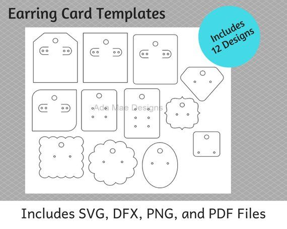 Free Printable Earring Card Template Printable Templates