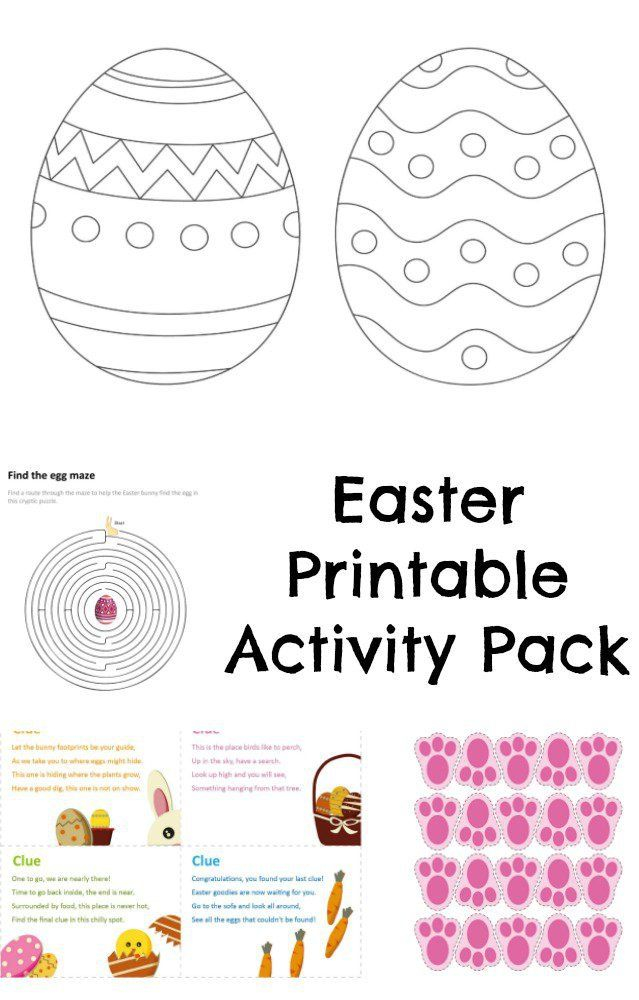 Free Printable Easter Activity Pack Printable Easter Activities 