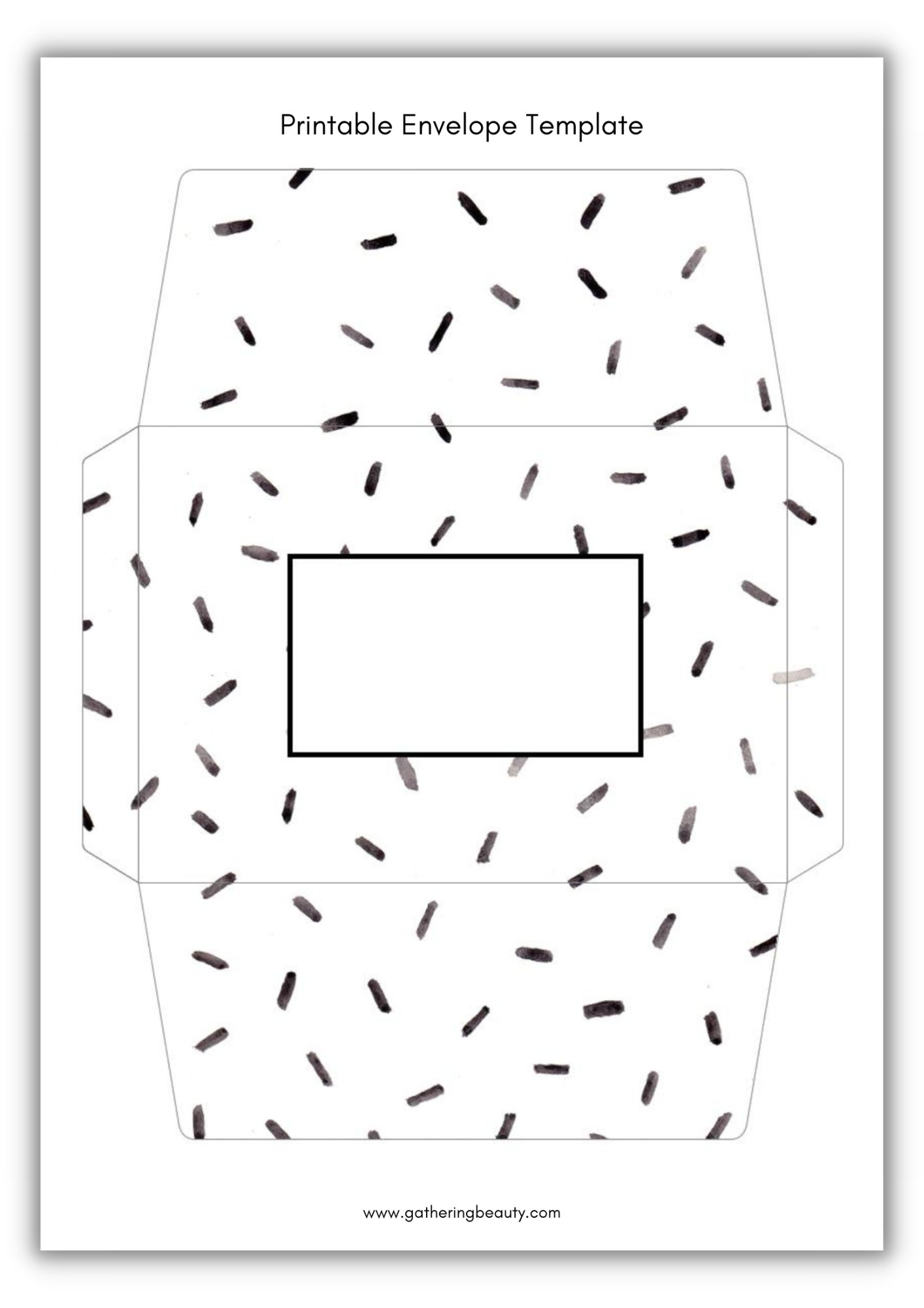 Free Printable Envelope Template Gathering Beauty