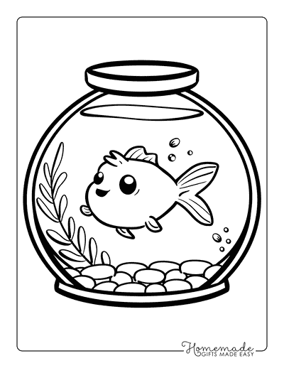printable coloring fish