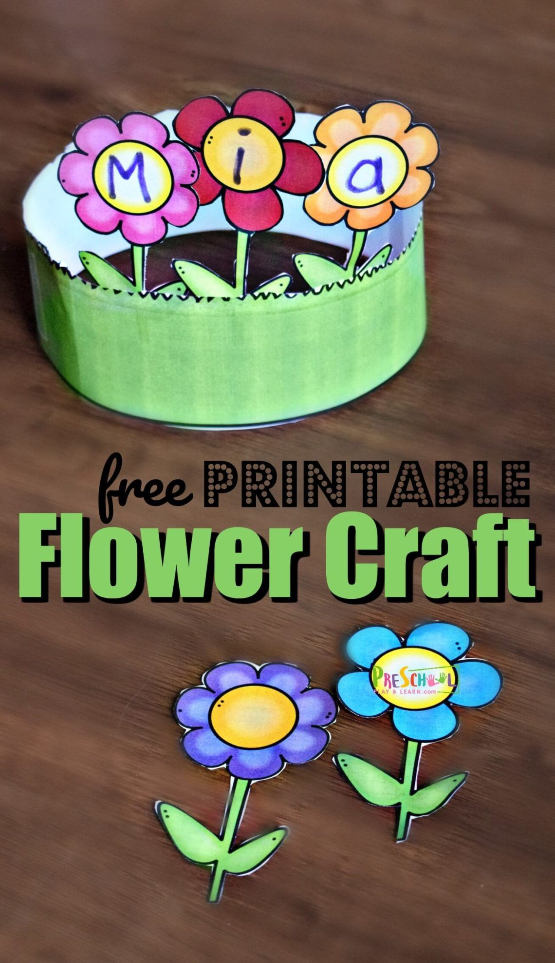 Free Printable Flower Name Craft For Preschoolers This Spring Artofit