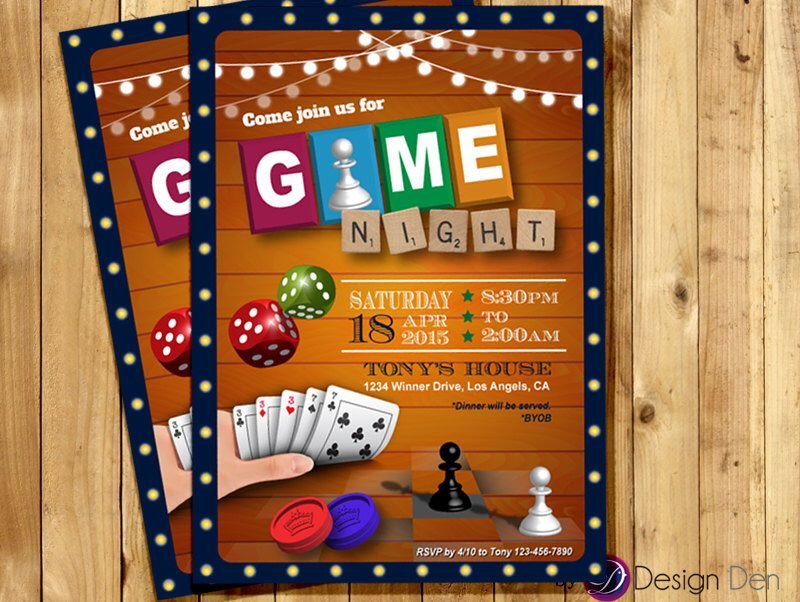 printable game night invitation