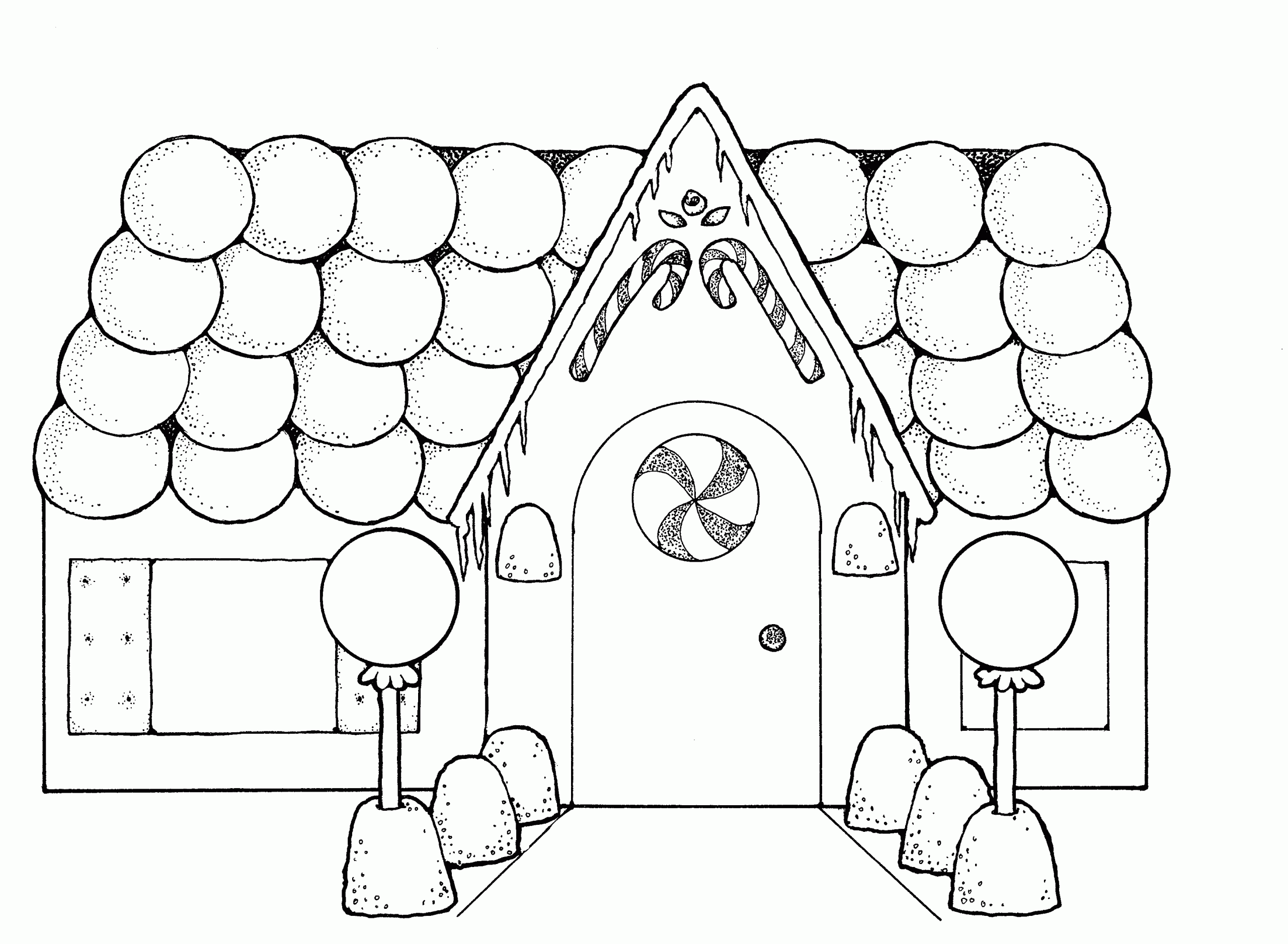 printable coloring pages gingerbread house
