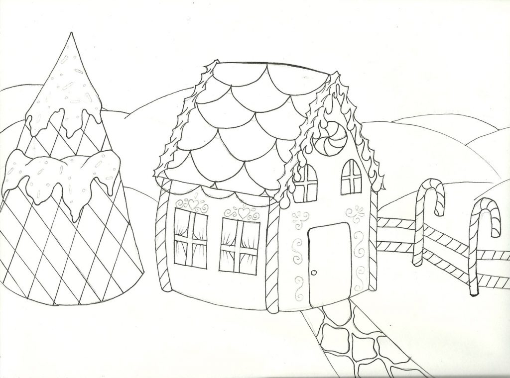 Free Printable Gingerbread House Coloring Pages For Kids