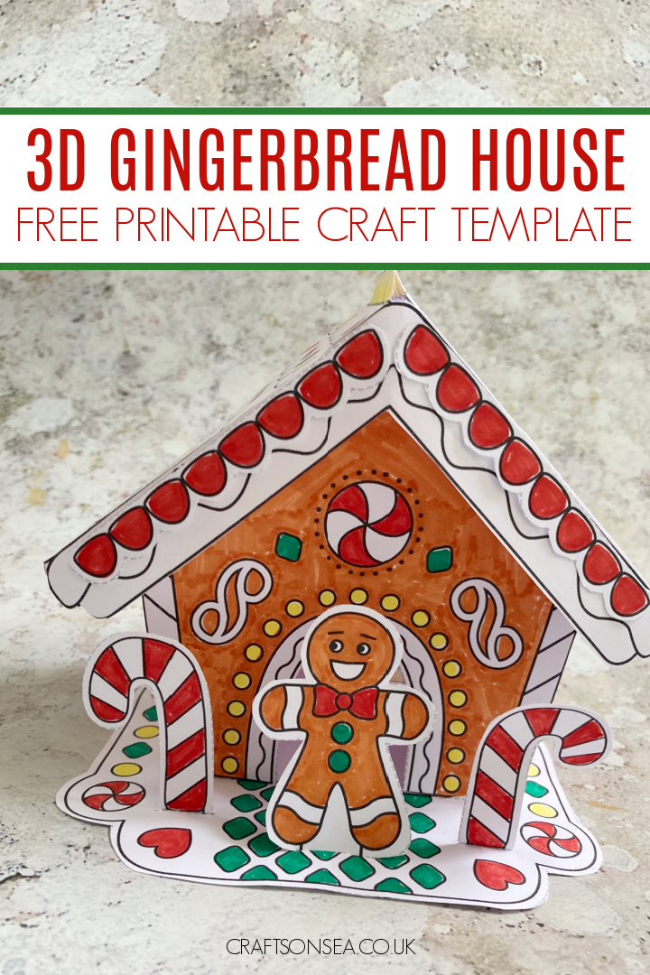 FREE Printable Gingerbread House Craft Crafts On Sea