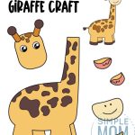 Free Printable Giraffe Craft Template Simple Mom Project