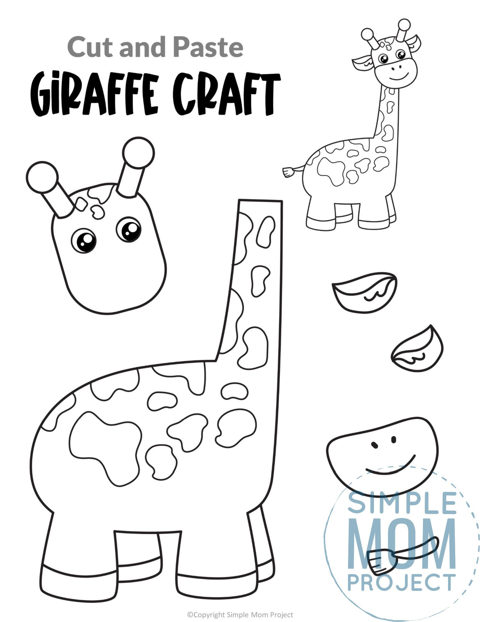 Free Printable Giraffe Craft Template