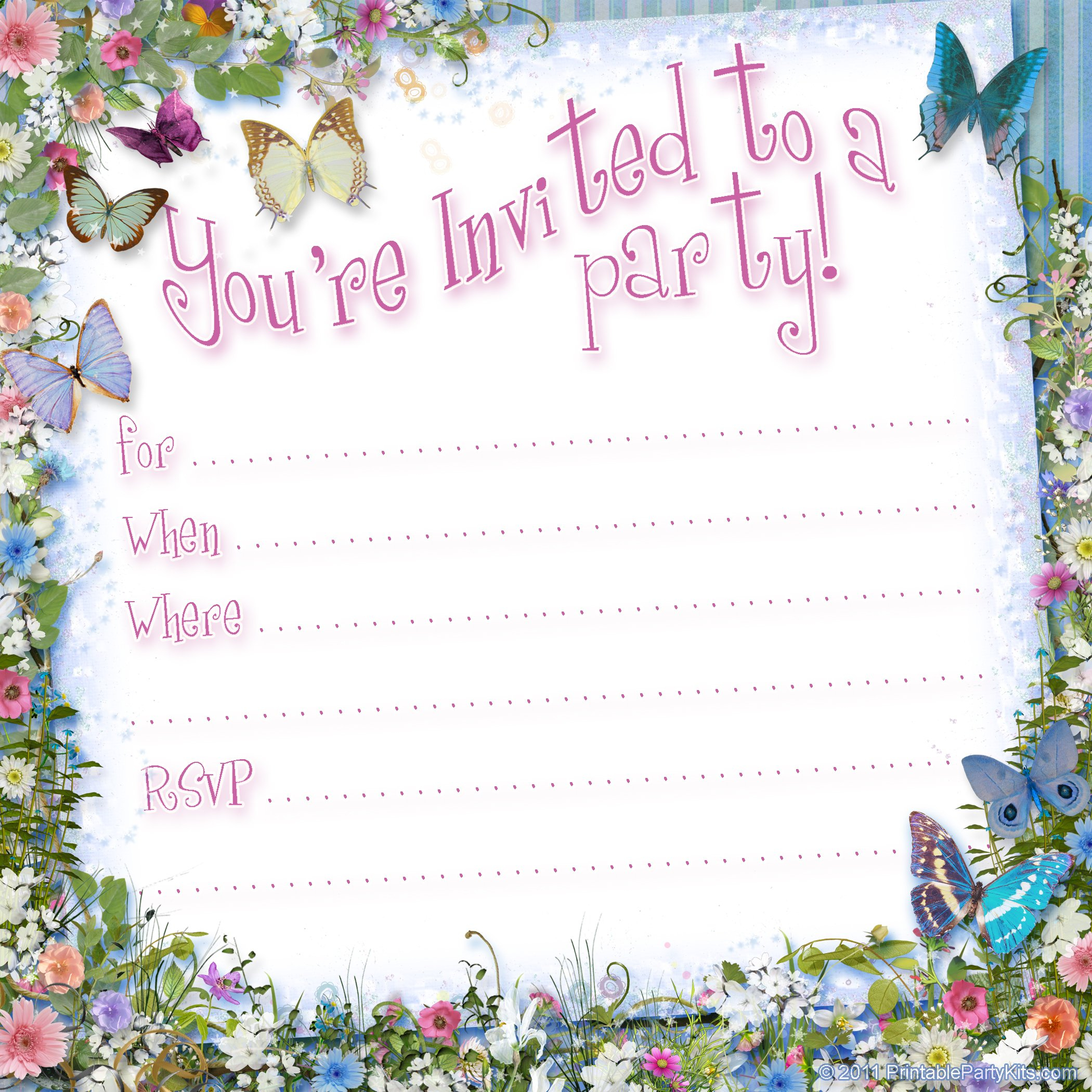 printable invitation card for birthday