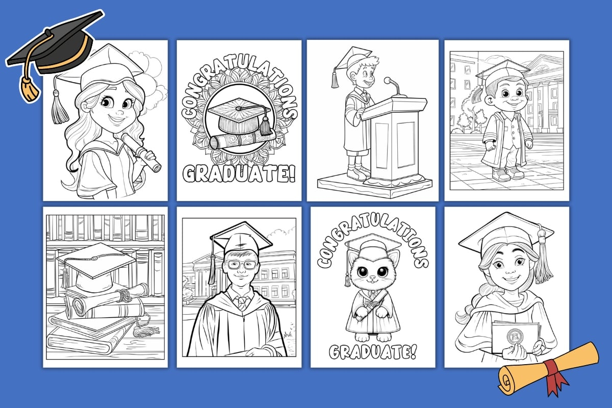 Free Printable Graduation Coloring Pages
