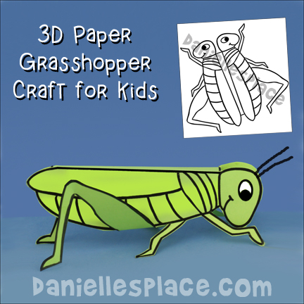 Free Printable Grasshopper Craft Template Simple Mom 44 OFF