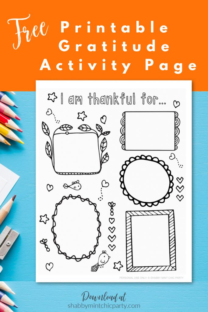 Free Printable Gratitude Activity For Kids Gratitude Activities 