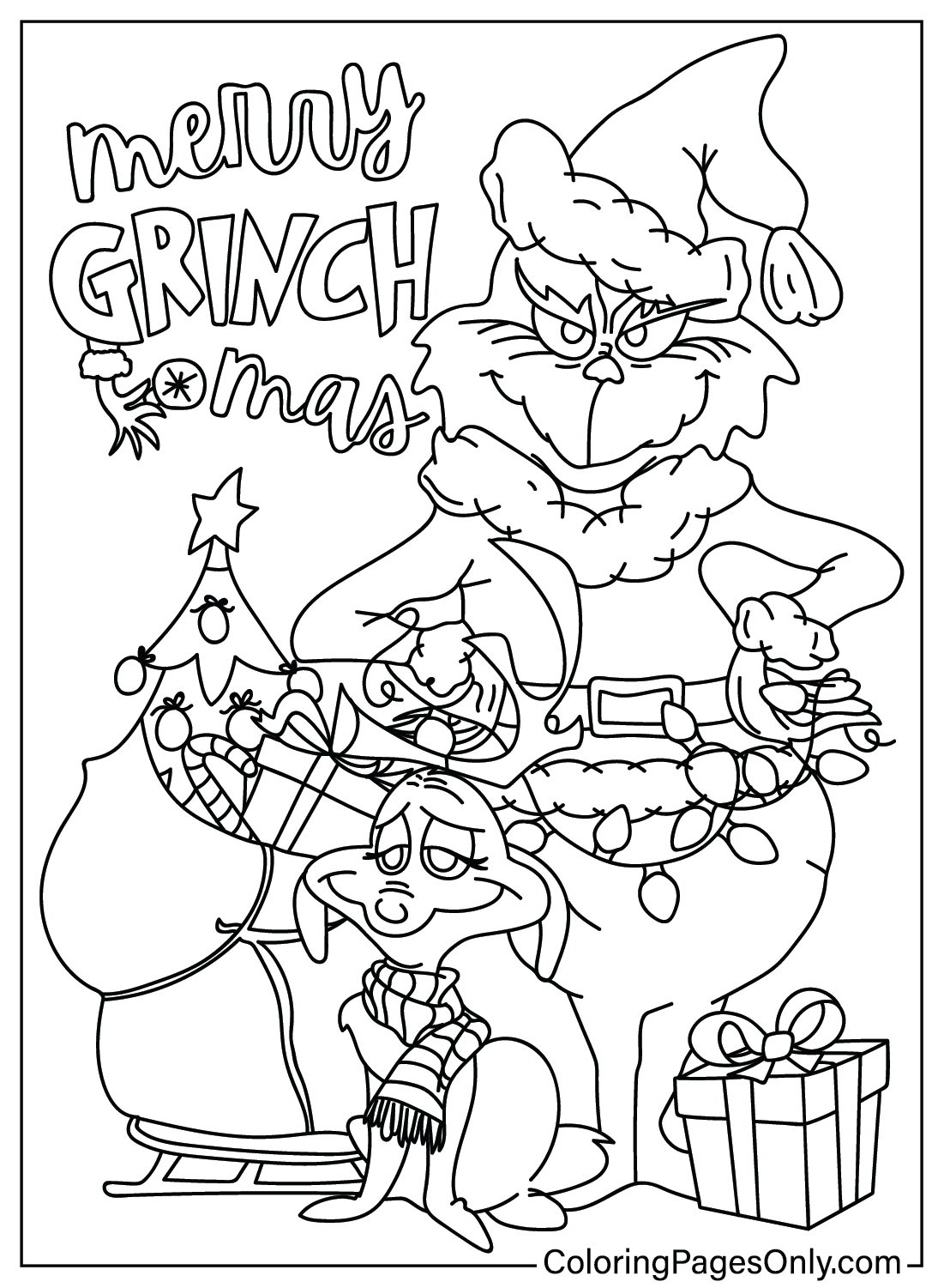 printable coloring grinch