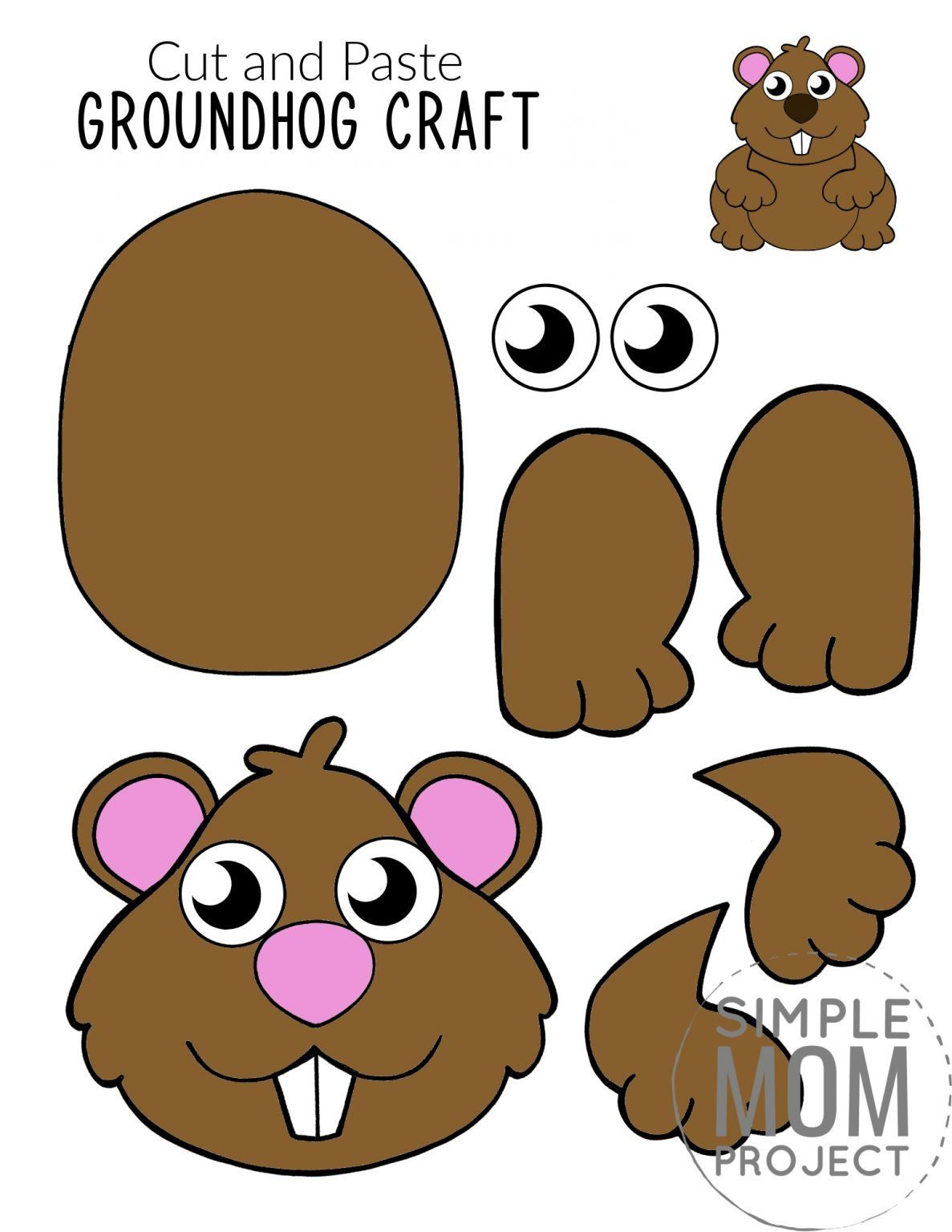 Free Printable Groundhog Craft For Kids Artofit