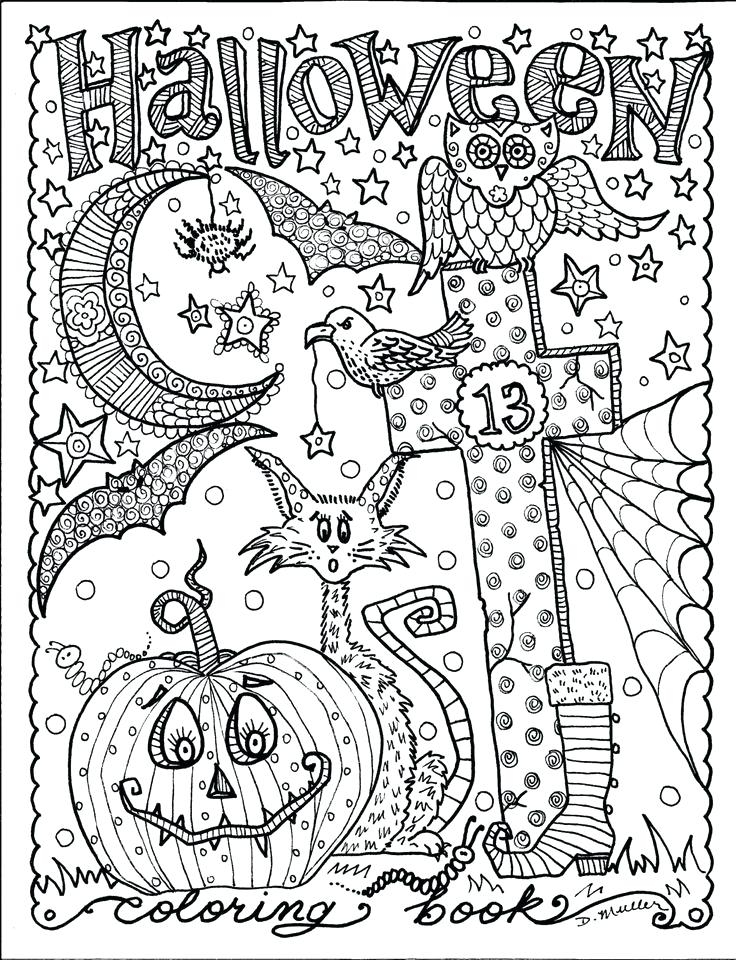 Free Printable Halloween Coloring Pages For Adults At GetDrawings Free Download