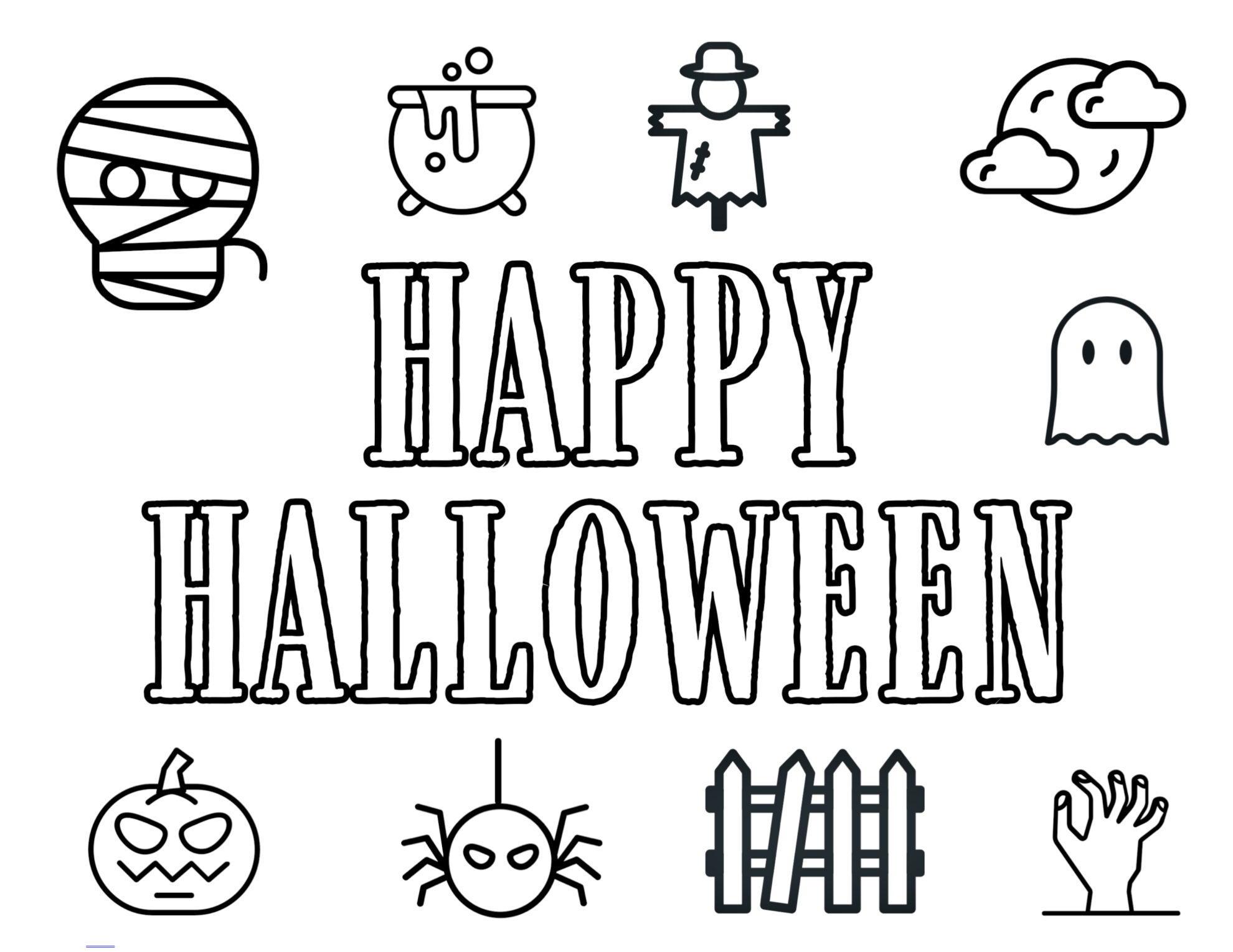 printable coloring halloween pictures